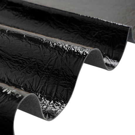 Ingot Black Crinkled Fabric-Backed Mirror Vinyl