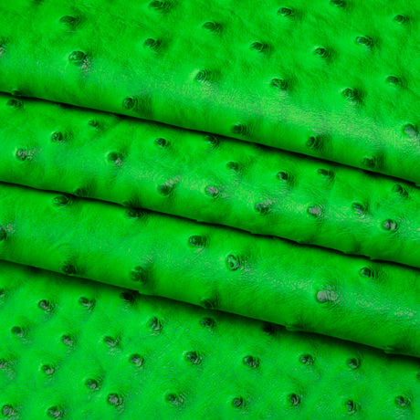 Kidepo Neon Green Faux Ostrich Leather Vinyl