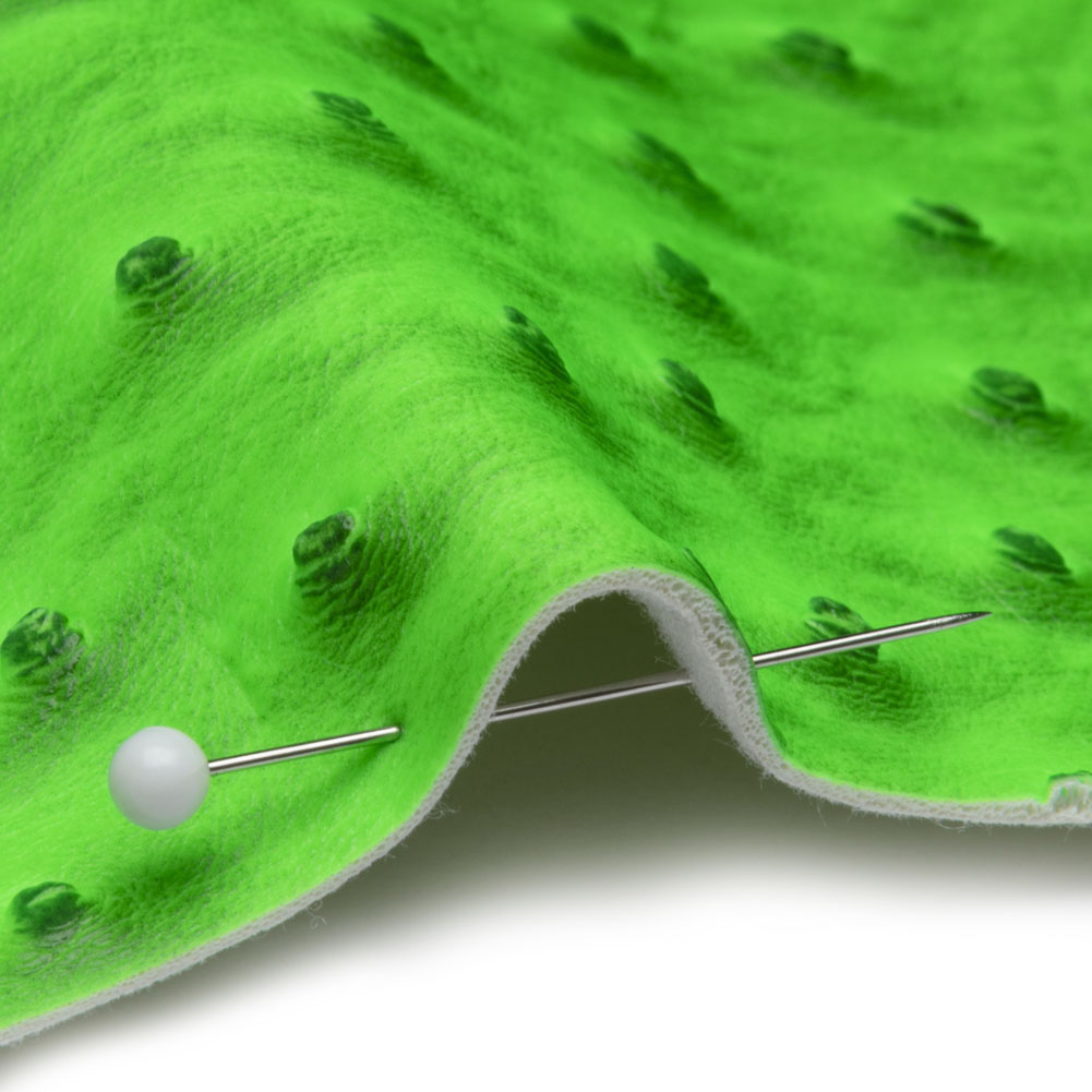 Kidepo Neon Green Faux Ostrich Leather Vinyl