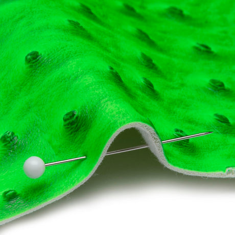 Kidepo Neon Green Faux Ostrich Leather Vinyl