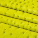 Kidepo Neon Yellow Faux Ostrich Leather Vinyl