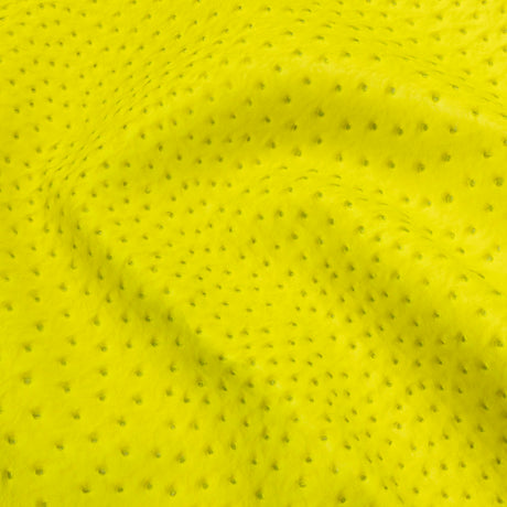 Kidepo Neon Yellow Faux Ostrich Leather Vinyl