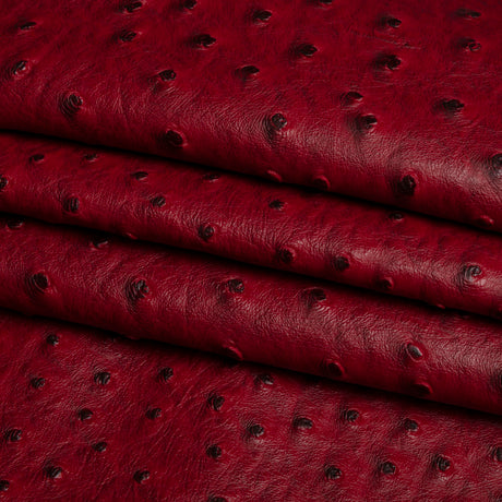 Kidepo Burgundy Faux Ostrich Leather Vinyl