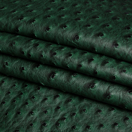 Kidepo Hunter Green Faux Ostrich Leather Vinyl