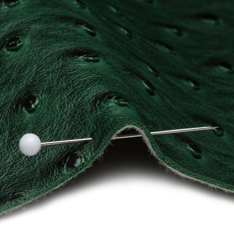 Kidepo Hunter Green Faux Ostrich Leather Vinyl