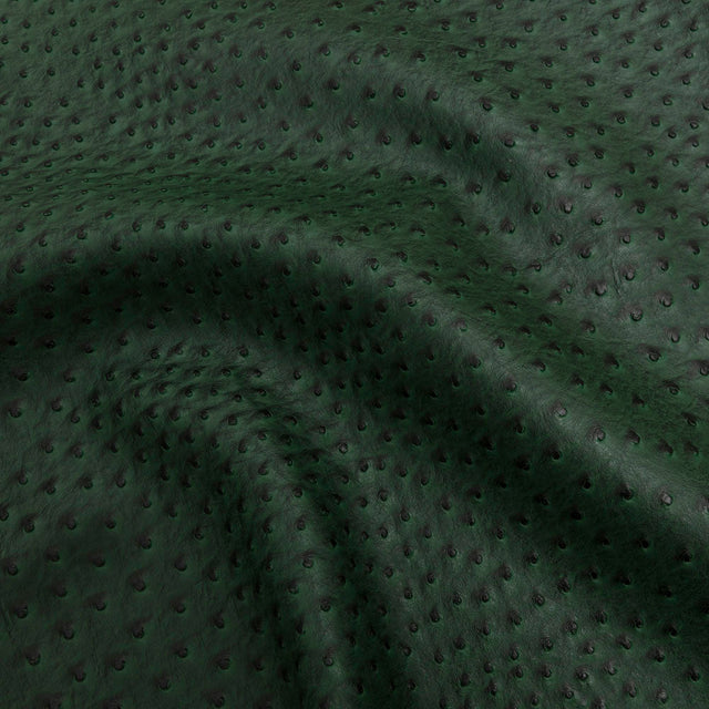 Kidepo Hunter Green Faux Ostrich Leather Vinyl