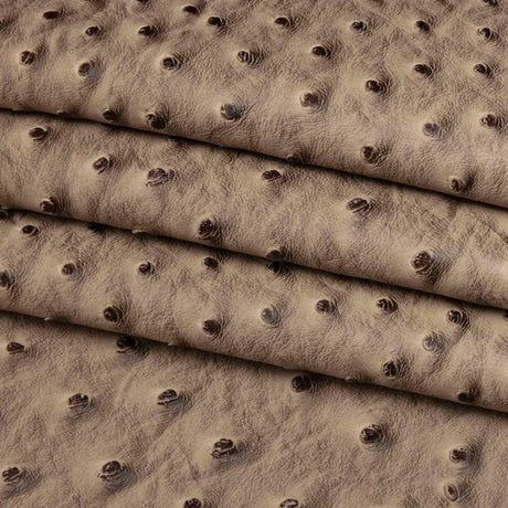 Kidepo Light Coffee Faux Ostrich Leather Vinyl