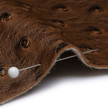 Kidepo Brown Faux Ostrich Leather Vinyl