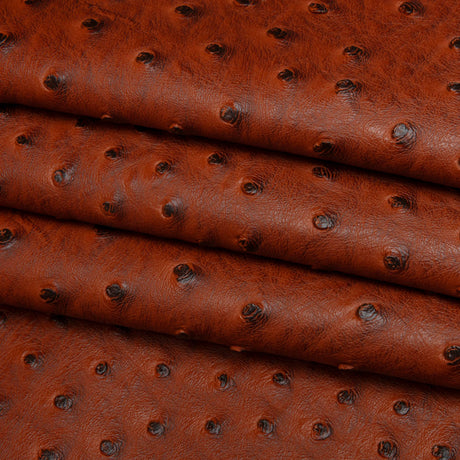 Kidepo Chestnut Faux Ostrich Leather Vinyl