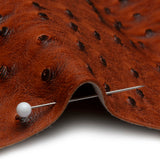 Kidepo Chestnut Faux Ostrich Leather Vinyl