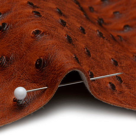 Kidepo Chestnut Faux Ostrich Leather Vinyl