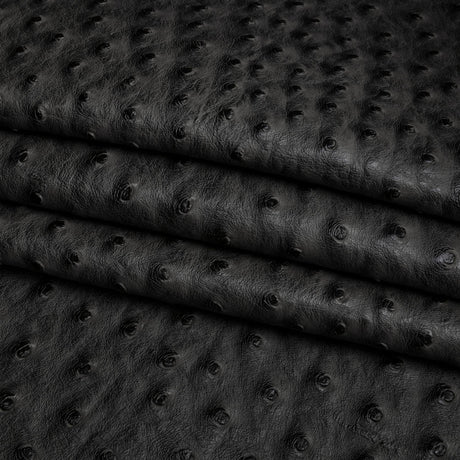 Kidepo Charcoal Faux Ostrich Leather Vinyl