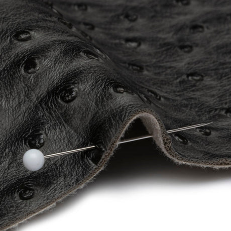 Kidepo Charcoal Faux Ostrich Leather Vinyl