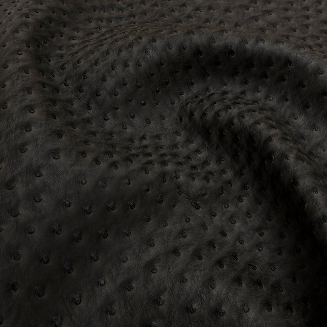 Kidepo Charcoal Faux Ostrich Leather Vinyl