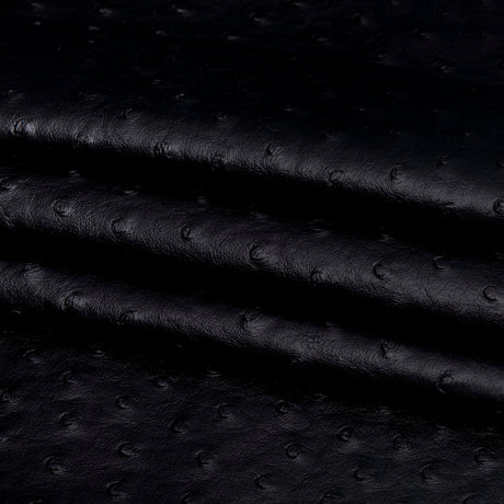 Kidepo Black Faux Ostrich Leather Vinyl