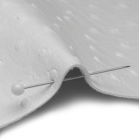 Kidepo White Faux Ostrich Leather Vinyl