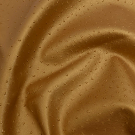 Kidepo Metallic Gold Faux Ostrich Leather Vinyl