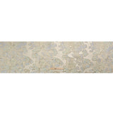 Metallic Silver, Periwinkle and Baby Blue Liquid Leaves Luxury Brocade