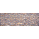 Metallic Gold, Mauve and Light Blue Abstract Waves Luxury Brocade