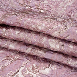 Metallic Rose Gold and Pink Abstract Waves Luxury Brocade