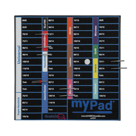 Grabbit My Pad - Felt Sewing Machine Needle Organizer - 6.75" x 6.75"