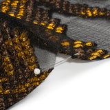 Metallic Gold, Brown and Black Snakeskin Sprawl Burnout Luxury Brocade