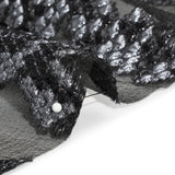 Metallic Gray and Black Snakeskin Sprawl Burnout Luxury Brocade