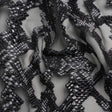 Metallic Gray and Black Snakeskin Sprawl Burnout Luxury Brocade