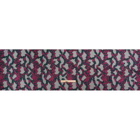 Metallic Fuchsia, Teal and Black Snakeskin Sprawl Burnout Luxury Brocade
