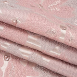 Metallic Rose Gold and Baby Pink Floating Blossoms Luxury Brocade