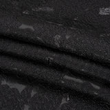 Metallic Black Floating Blossoms Luxury Brocade