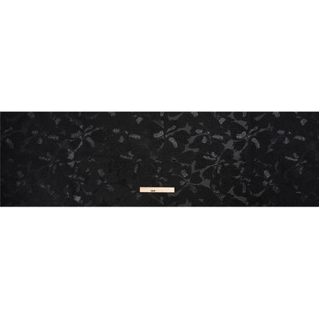 Metallic Black Floating Blossoms Luxury Brocade
