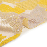 Metallic Gold, Yellow and Cream Floating Blossoms Luxury Brocade