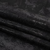 Metallic Black Painted Flowers Luxury Brocade
