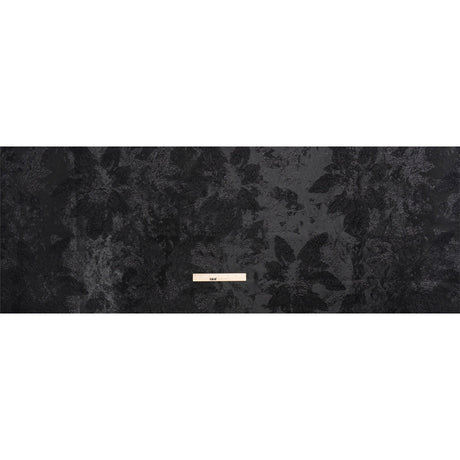 Metallic Black Painted Flowers Luxury Brocade