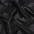 Metallic Black Painted Flowers Luxury Brocade