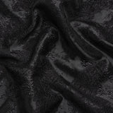 Metallic Black Painted Flowers Luxury Brocade