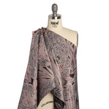 Metallic Pink, Gray and Black Gleaming Garden Luxury Brocade