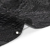 Metallic Black Gleaming Garden Luxury Brocade