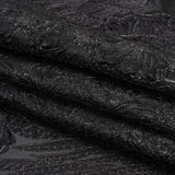 Metallic Black Gleaming Garden Luxury Brocade