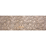 Metallic Beige, Silver and Gray Decorated Feathers Luxury Brocade