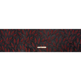 Metallic Black and Red Decorated Feathers Luxury Brocade