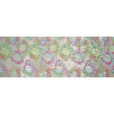Metallic Green, Sky Blue and Pink Garden of Abstraction Luxury Brocade
