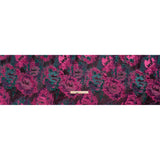 Metallic Fuchsia, Teal and Black Garden of Abstraction Luxury Brocade