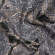 Metallic Gray, Silver and Black Rose Field Luxury Brocade