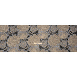 Metallic Gold, Silver and Black Rose Field Luxury Brocade