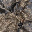 Metallic Gold, Silver and Black Rose Field Luxury Brocade