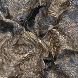Metallic Gold, Silver and Black Rose Field Luxury Brocade