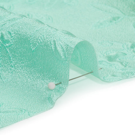 Luminous Seafoam Garden Party Lightweight Luxury Brocade
