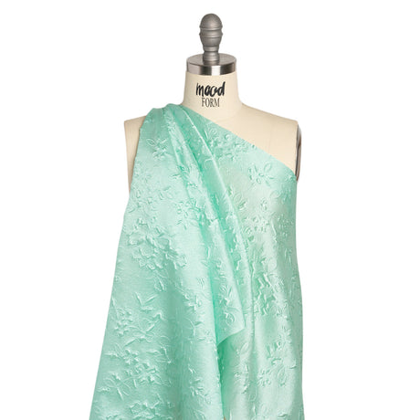 Luminous Seafoam Garden Party Lightweight Luxury Brocade